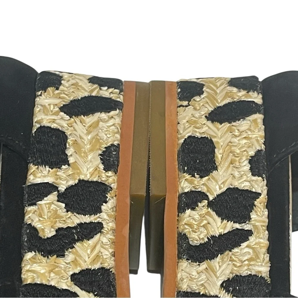 VINCE CAMUTO BOHO LEOPARD PRINT PLATFORM ESPADRILLE SANDALS SZ 7.5 MED EUC